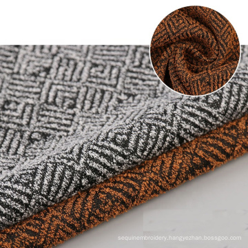 Stock textiles Jacquard plain customized twisting twisted yarn knit stock lot fabric shaoxing